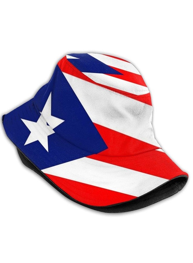 ASYG Unisex Puerto Rico Flag Bucket Hat Summer Outdoor Fisherman Cap Fun Boys Girls - Image 2